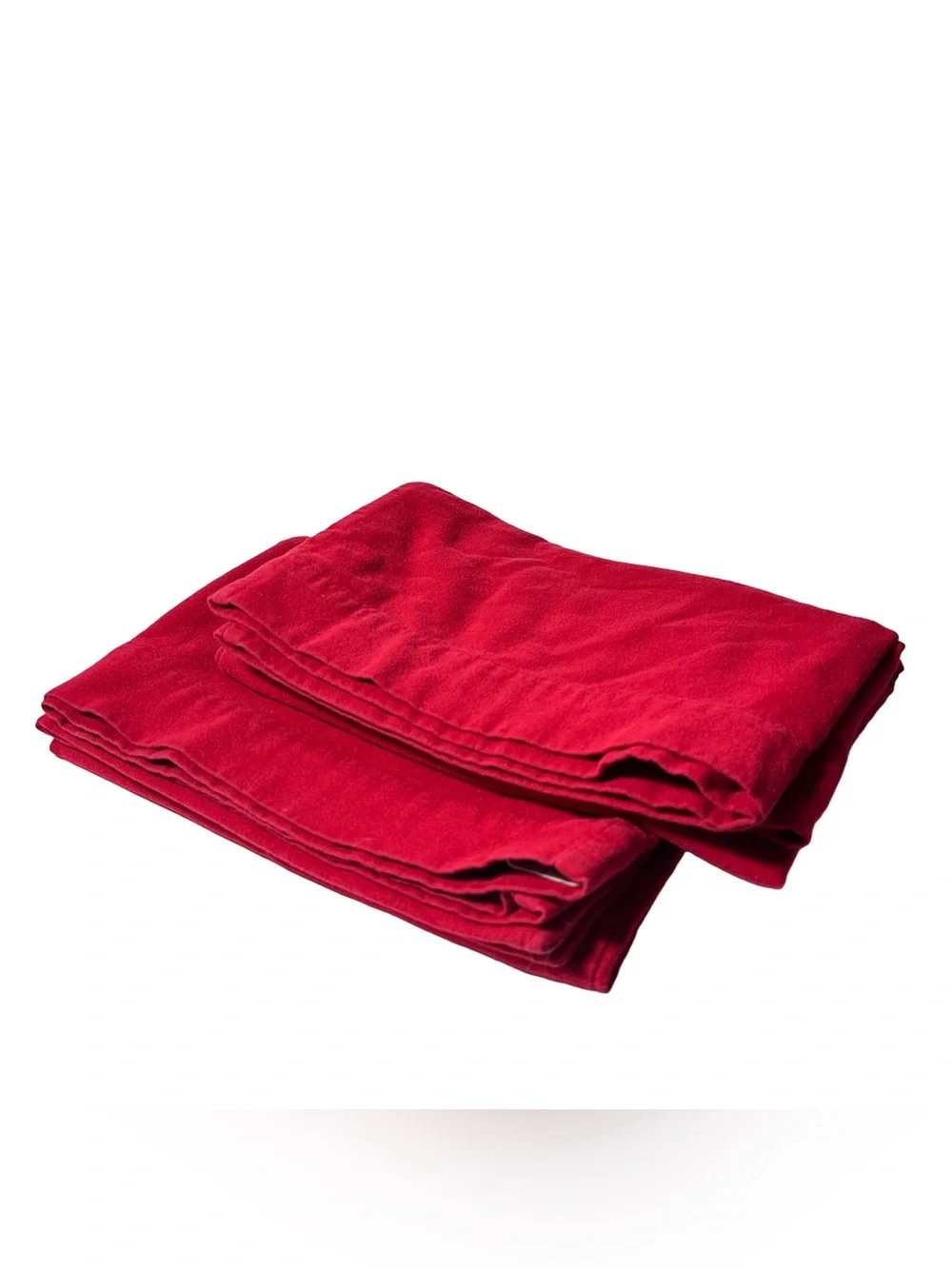Vintage LL Bean Flannel Pillowcases Set Of 2 Red Germany Czech 71341